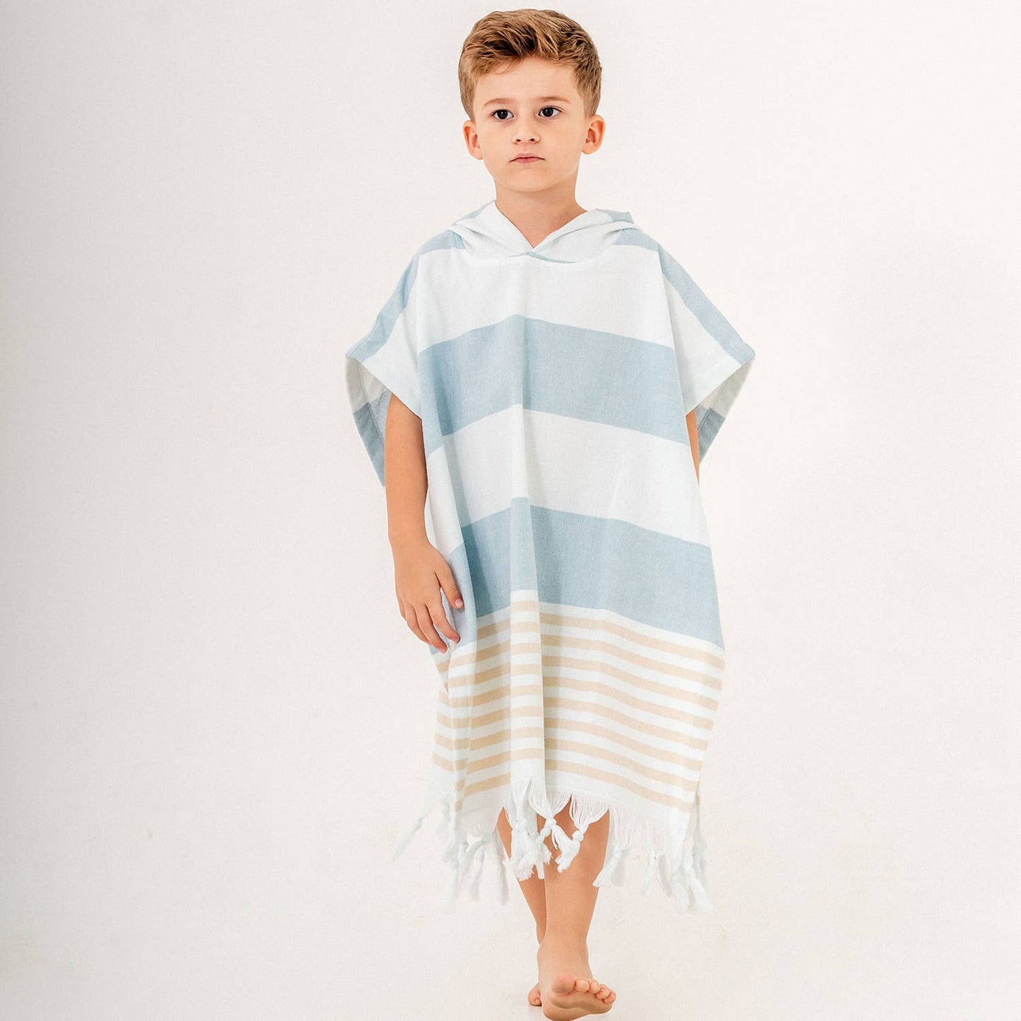 Hooded Poncho Surf Changing Swimming Beach Towel Terrybacked