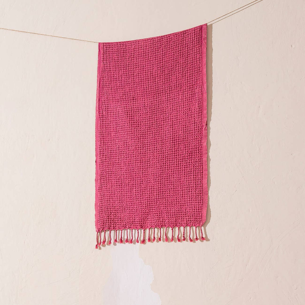 Waffle Stonewashed Turkish Hand Towel – 21x43 in, 100% Cotton