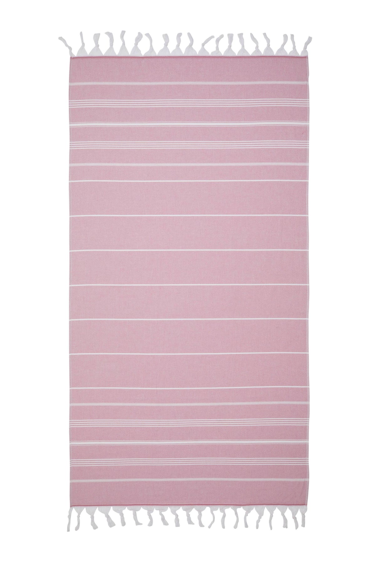 Sultan terry-backed Turkish towel in a hammam stripe, 35x70 in | Kikoya