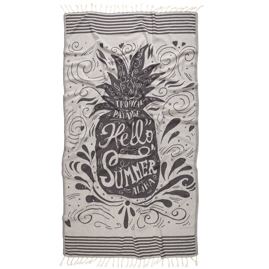 Toalla de playa turca Hello Summer