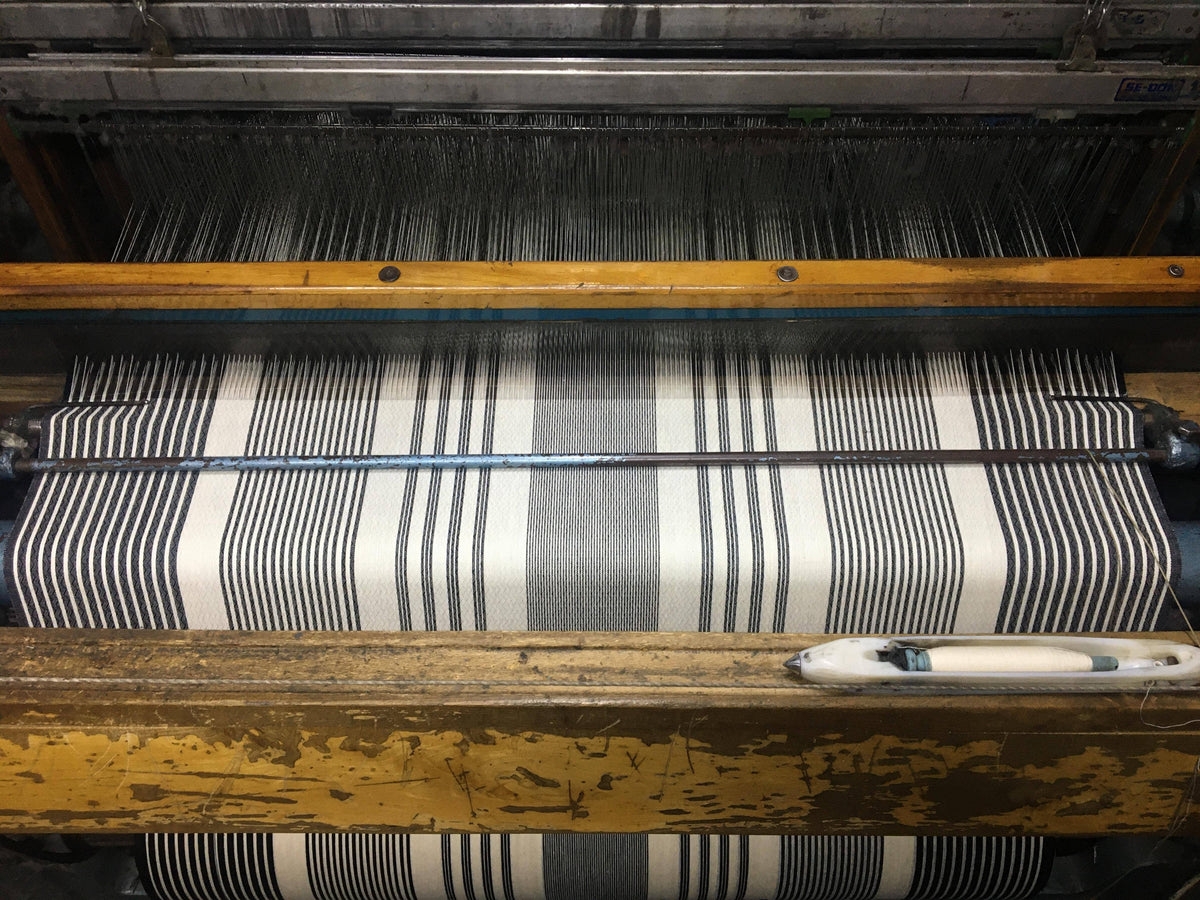 Tan Turkish beach towel in grey and taupe stripes, 33x66 in | Kikoya