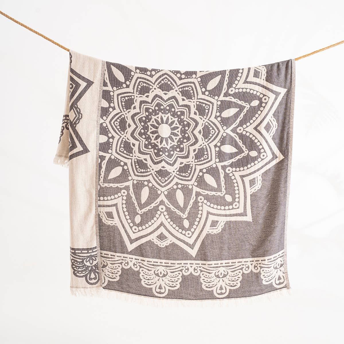 Manta de algodón 100 % con diseño de mandala