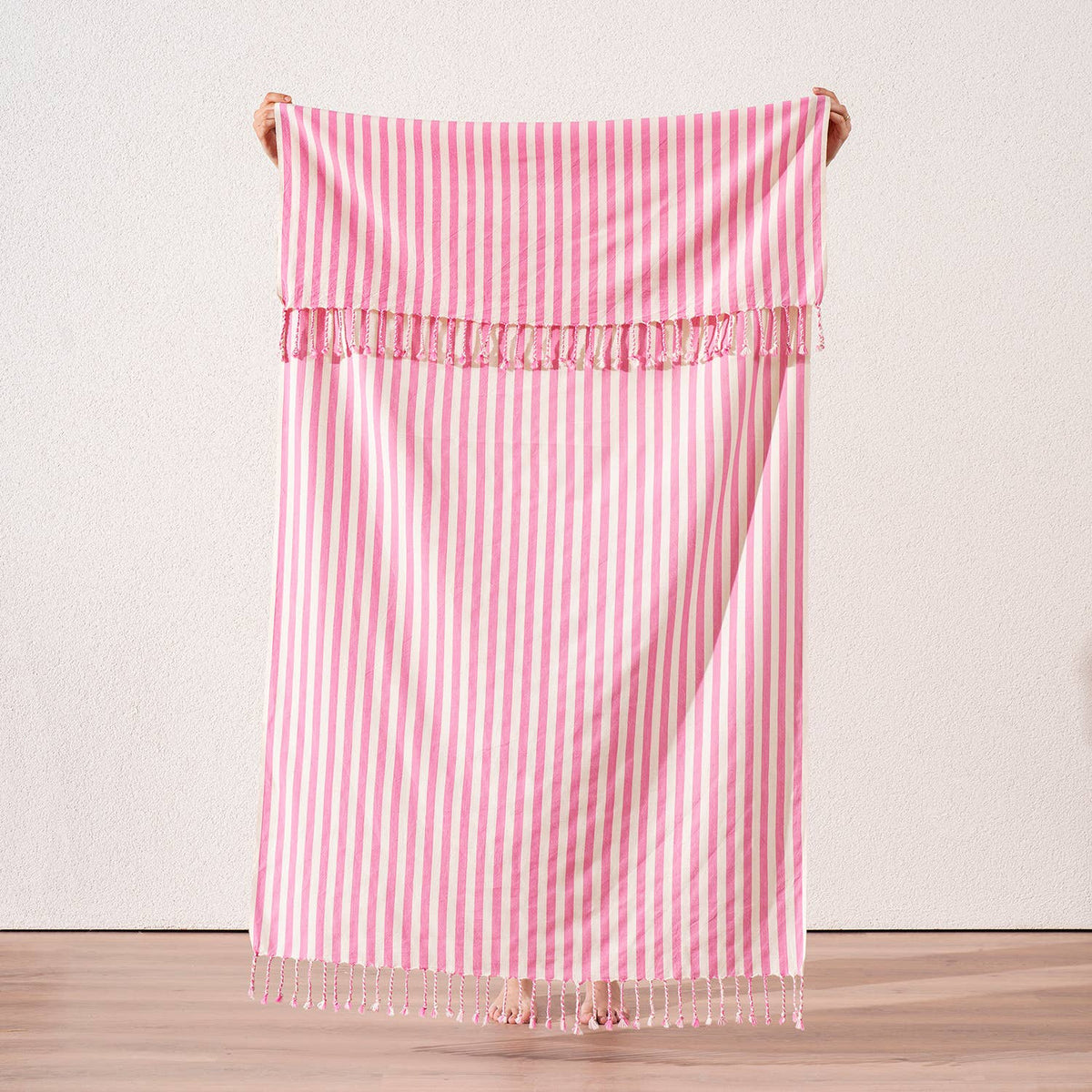 Zebra stripe Turkish beach towel, 33x66 in, flat-woven peshtemal in four colours | Kikoya