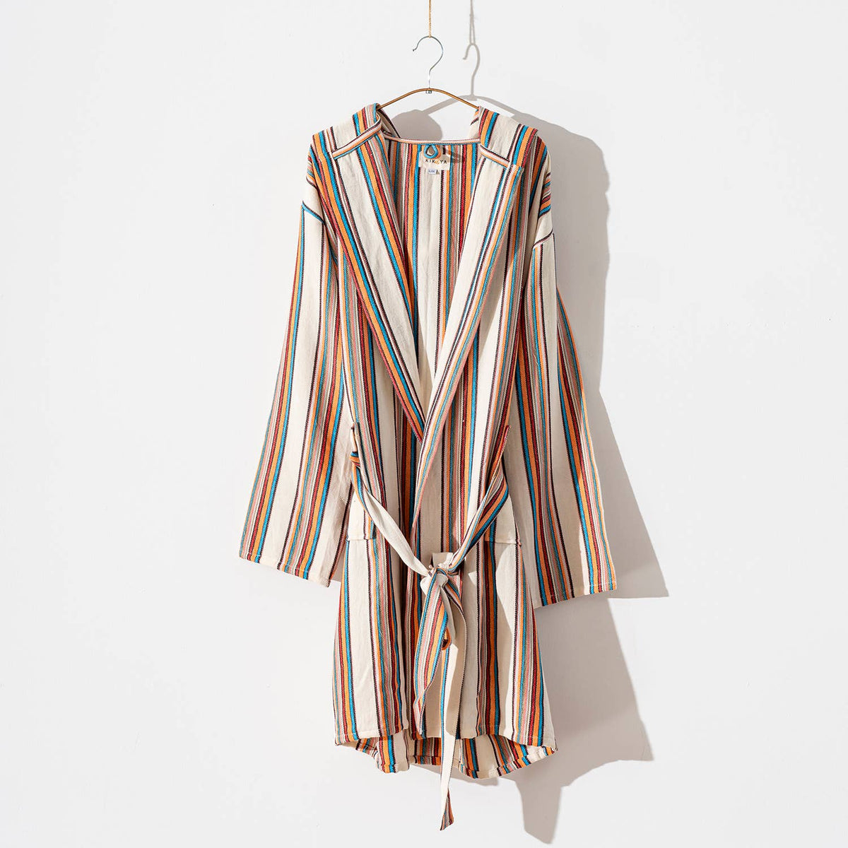 Hammam Turkish bathrobe – multicolour stripe | Kikoya
