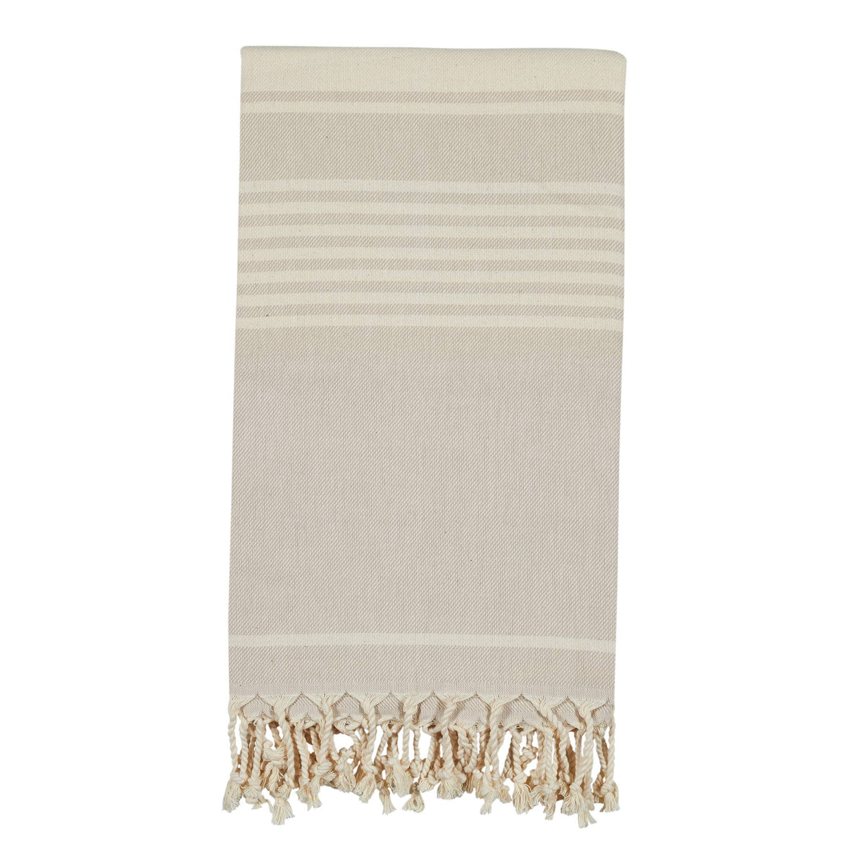 Rumi Turkish beach towel in wide stripe, 33x66 in, flat-woven peshtemal | Kikoya