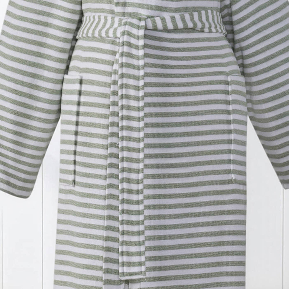 Royal terry-backed Turkish bathrobe – stripe, hooded | Kikoya