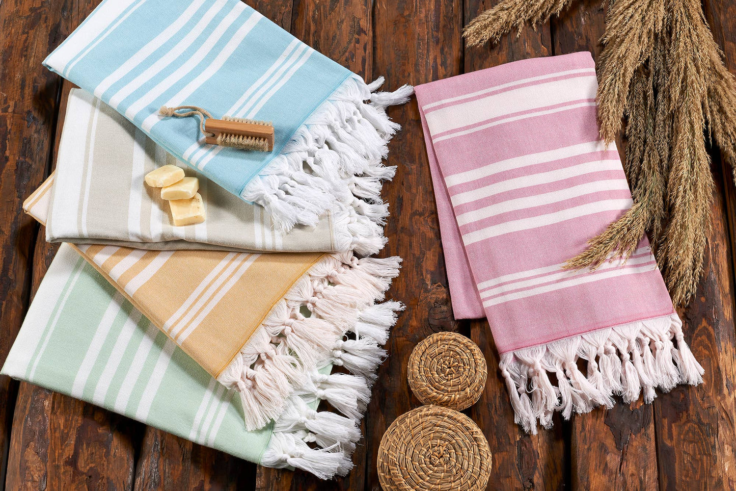 Albatros Turkish Towels Beach Bath Spa Beauty Terry-backed