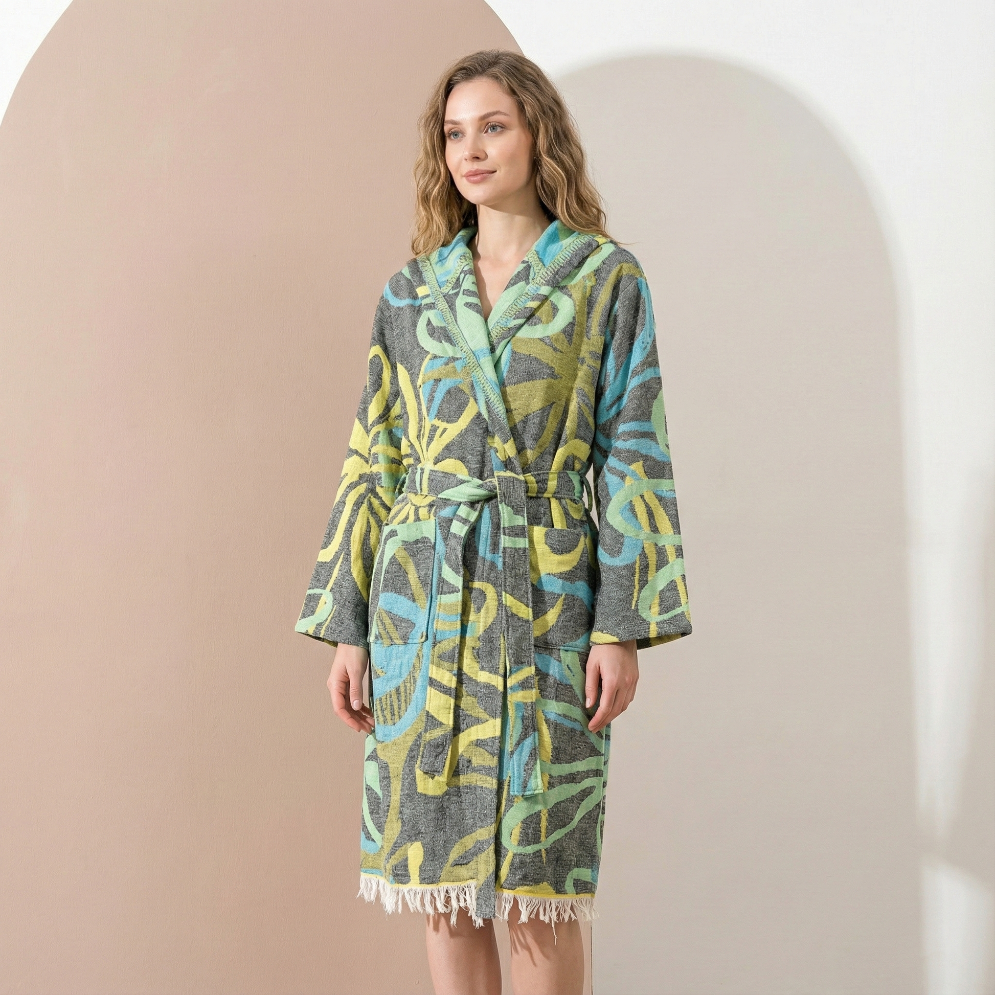 Turkish cotton light weight bathrobe