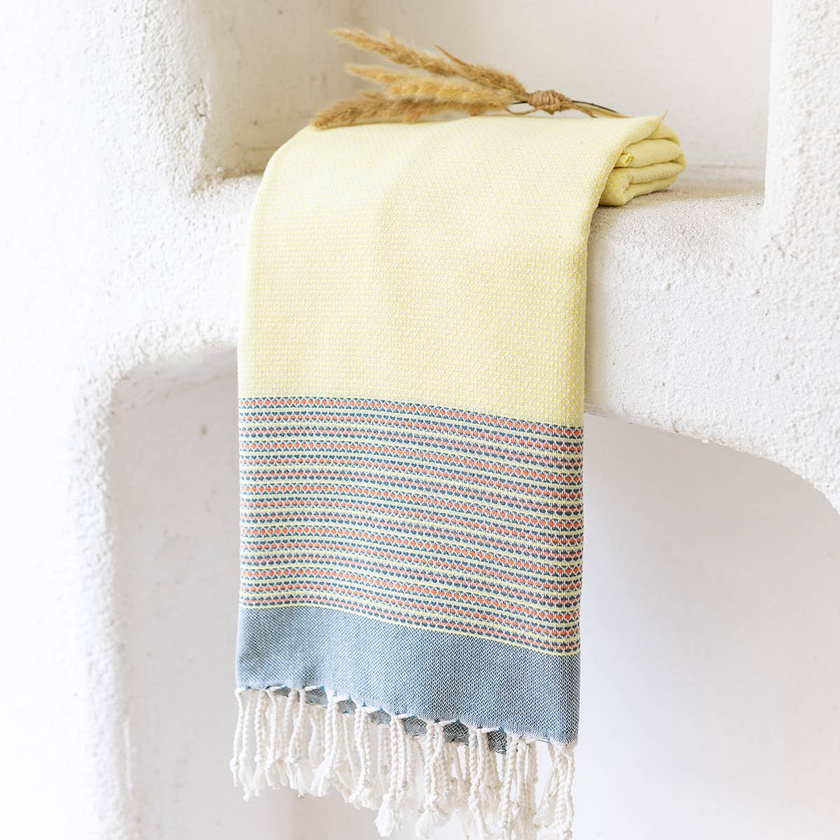 Imsa Turkish beach towel – Yellow | Kikoya