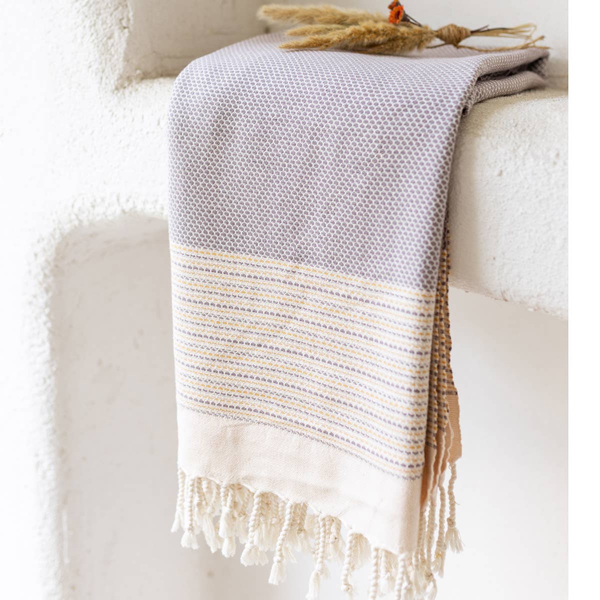 Imsa Turkish beach towel – Lilac | Kikoya