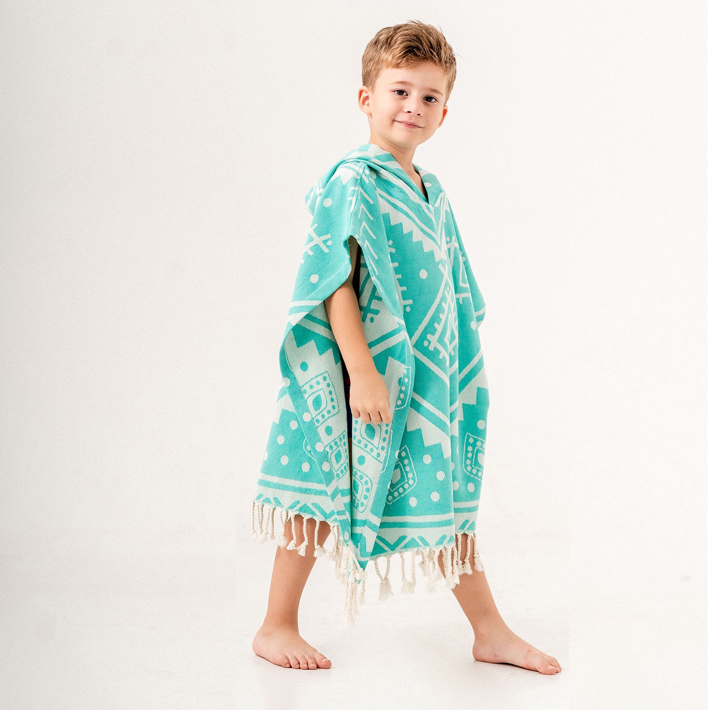 Navajo Hooded Towel Changing Poncho for Kids
