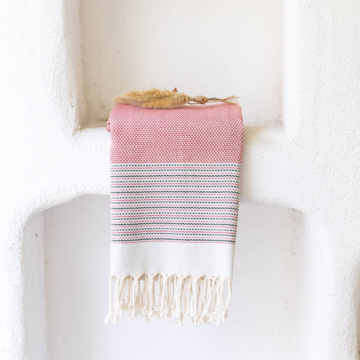 Imsa Turkish beach towel – Red | Kikoya