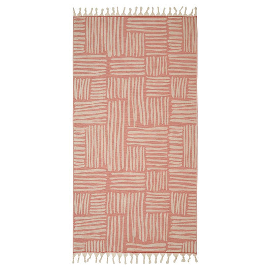 Spectra Turkish terry towel with woven chevron texture, 36x66 in | Kikoya