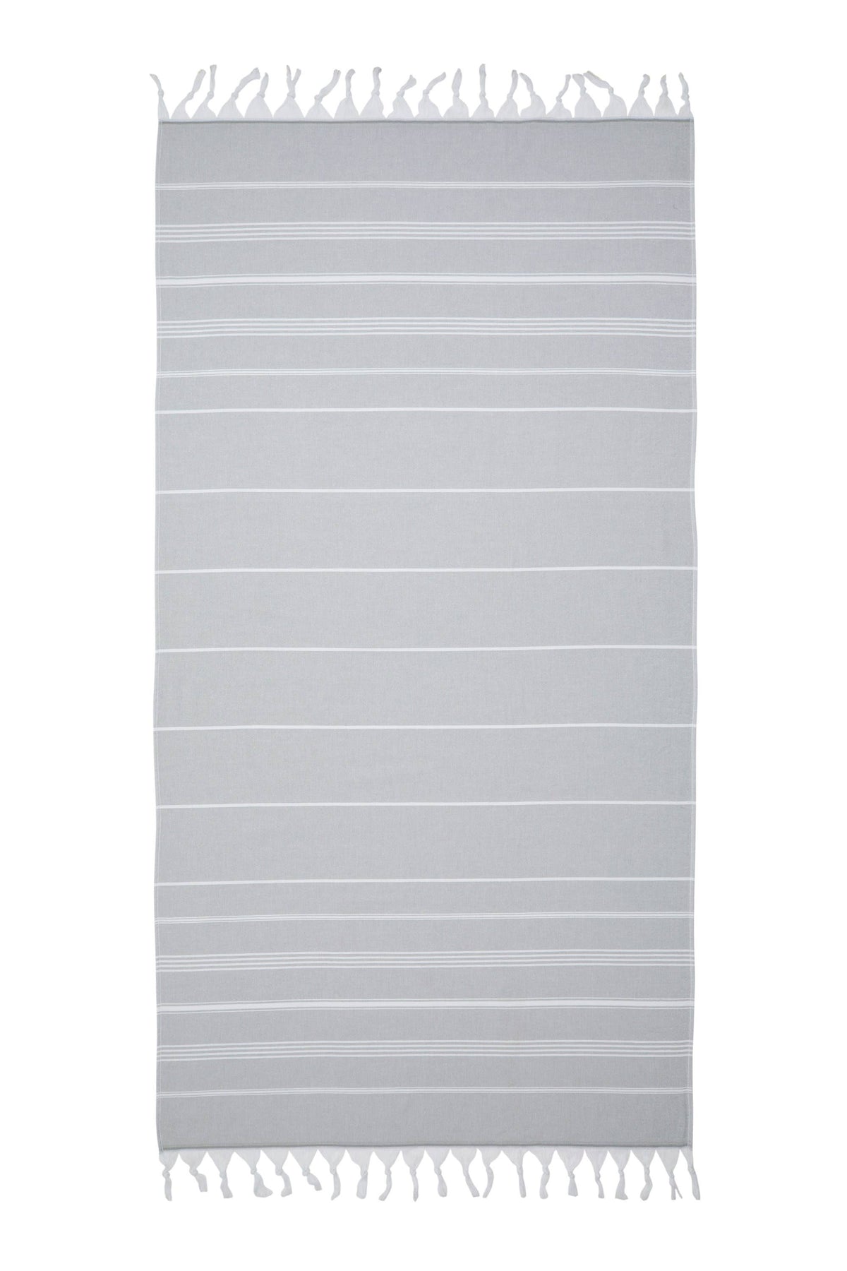 Sultan terry-backed Turkish towel in a hammam stripe, 35x70 in | Kikoya