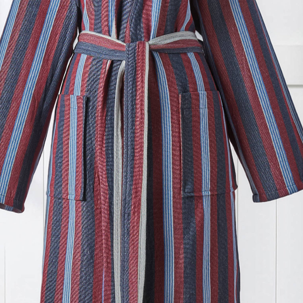 Antique Turkish kimono bathrobe – Plum Stripe | Kikoya