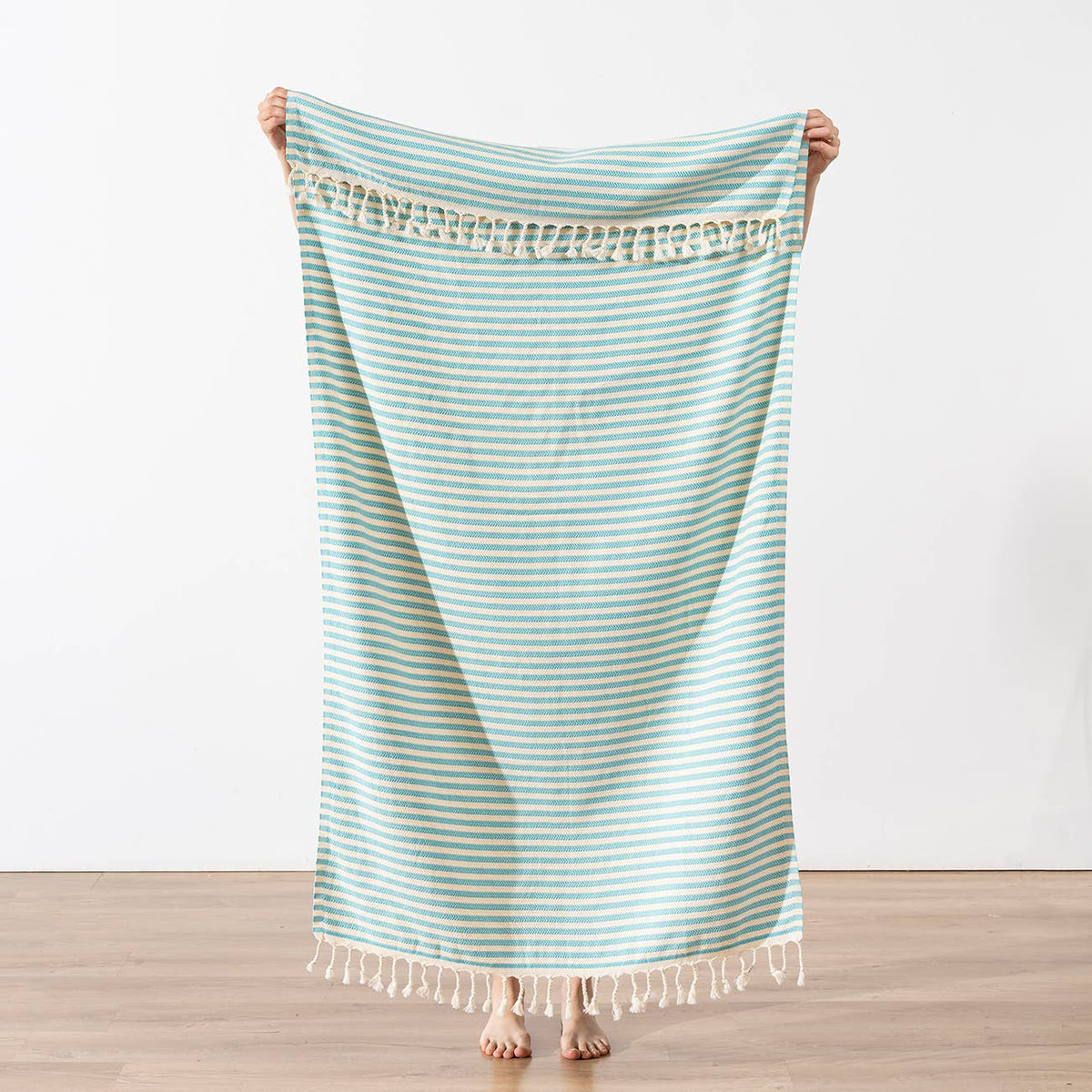 Onbasi Turkish beach towel – Turquoise | Kikoya