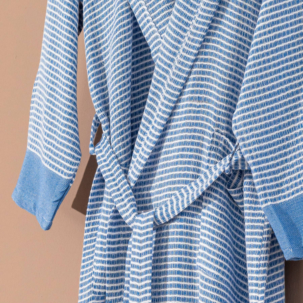 Harmony waffle Turkish bathrobe – kimono, fringed hem | Kikoya