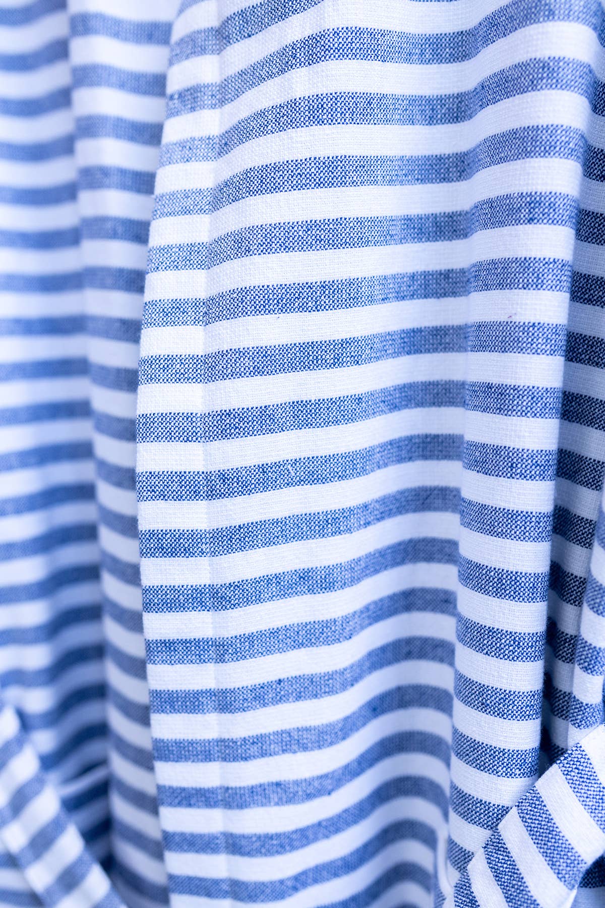 Royal Terry-backed Turkish Bathrobe – Stripe, Hooded, 100% Cotton