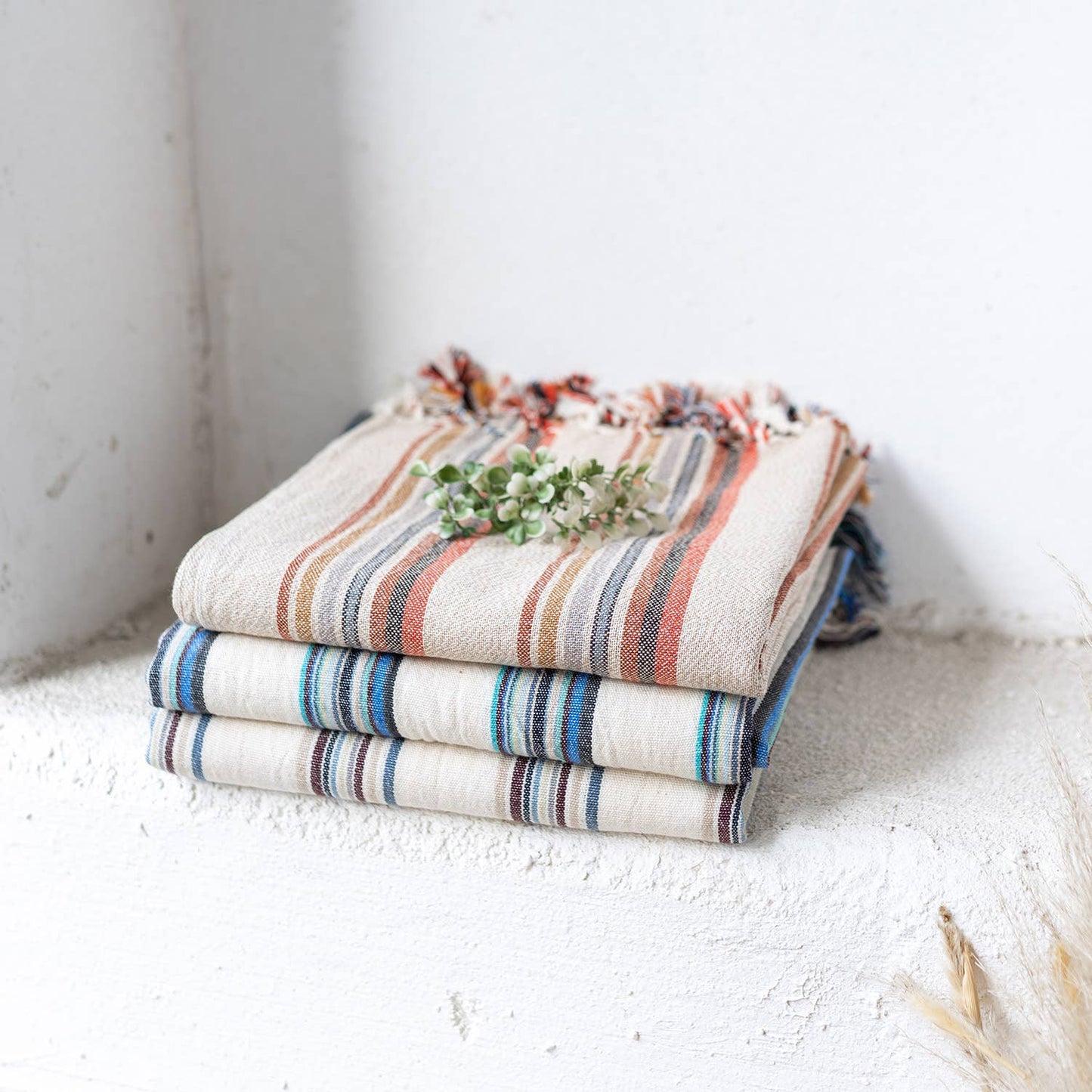 Bath Beach Towels Mid Weight Rustic Vintage Feel Pre-Washed