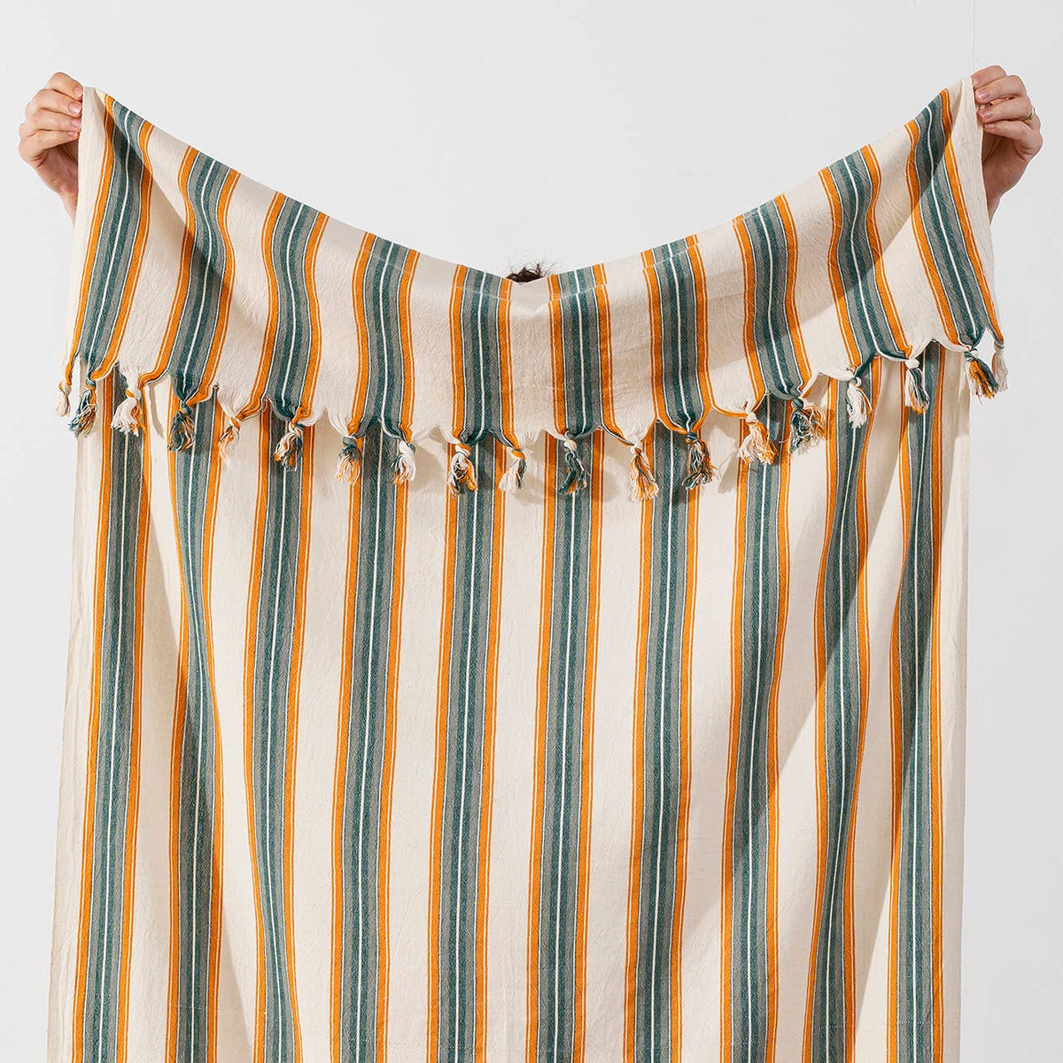 Hammam Turkish Peshtemal Towel – Orange Stripe, 100% Cotton