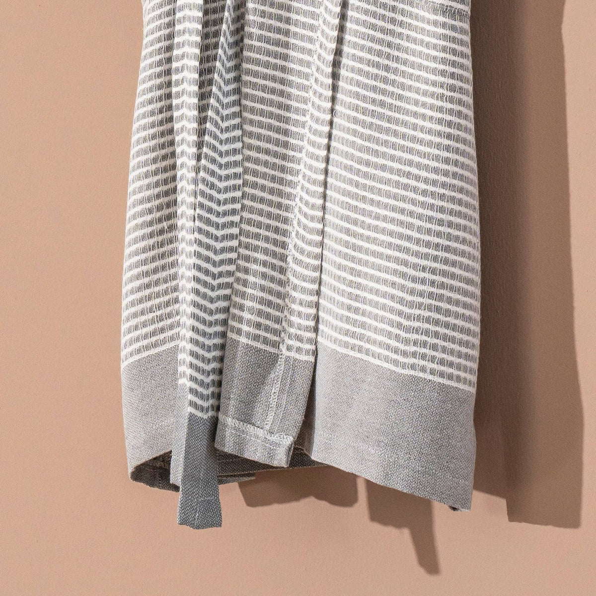 Harmony waffle Turkish bathrobe – kimono, fringed hem | Kikoya