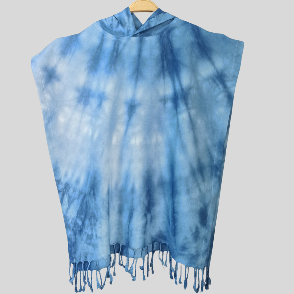Tie-dye Kids Hooded Towel Poncho – Multicolor, detail | Kikoya