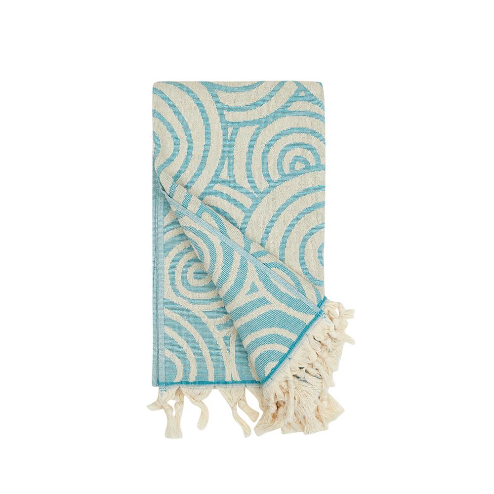 Circles Terry Towels 36x66 in Turkish Cotton Bath Beach Pool