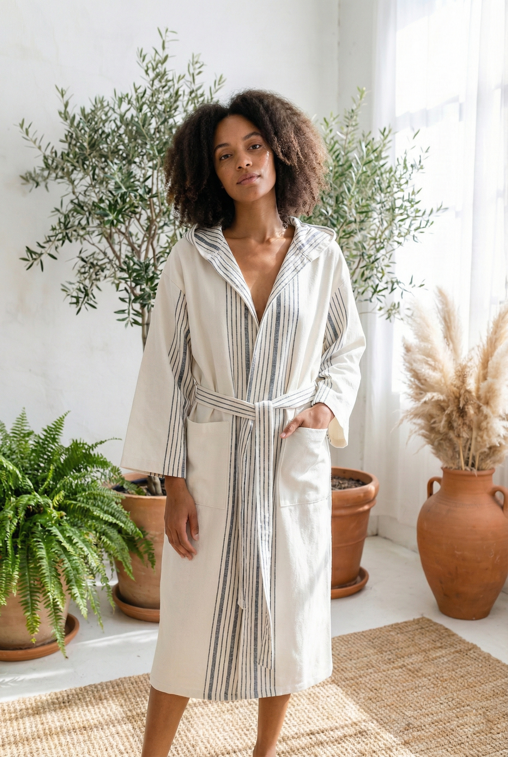 Turkish cotton light weight bathrobe