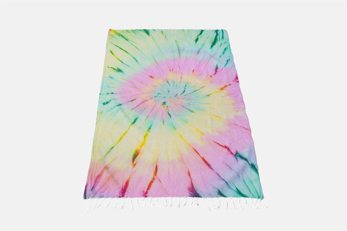 Blank white Turkish beach towel, 39x78 in, undyed base for tie-dye and sublimation | Kikoya