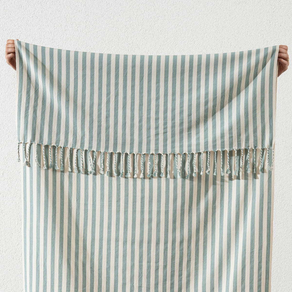 Zebra stripe Turkish beach towel, 33x66 in, flat-woven peshtemal in four colours | Kikoya
