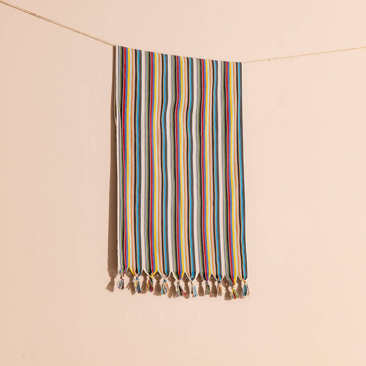 Hammam Turkish Peshtemal Towel – Multicolor Stripe, 100% Cotton
