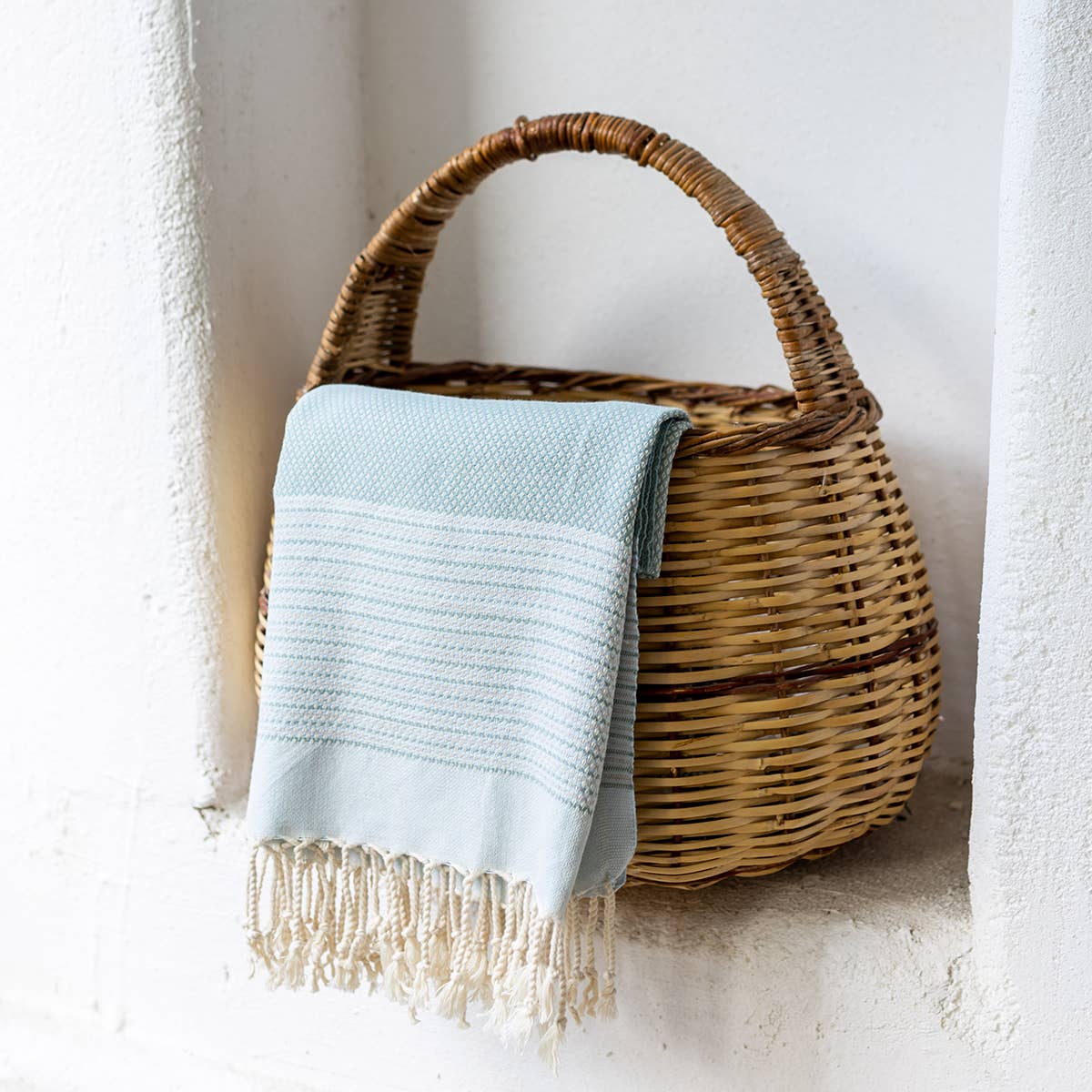 Imsa Turkish beach towel – Mint | Kikoya