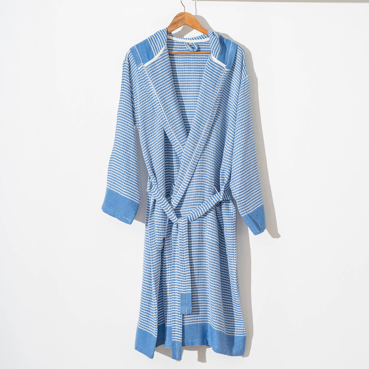 Harmony waffle Turkish bathrobe – kimono, fringed hem | Kikoya