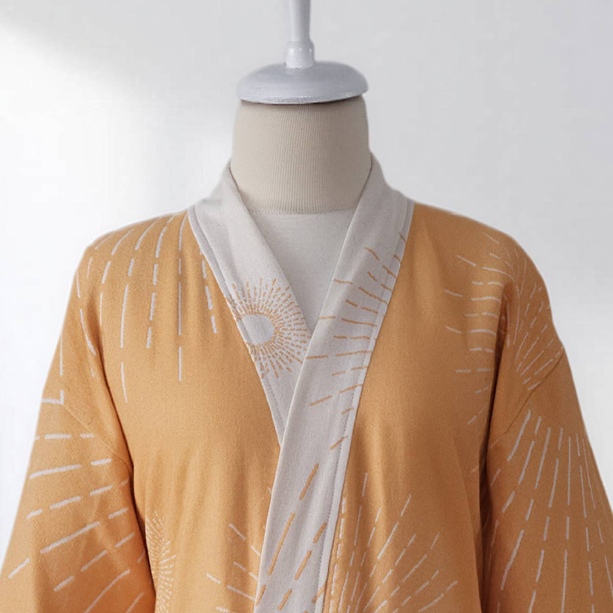 Sunburst flat-woven Turkish kimono bathrobe | Kikoya