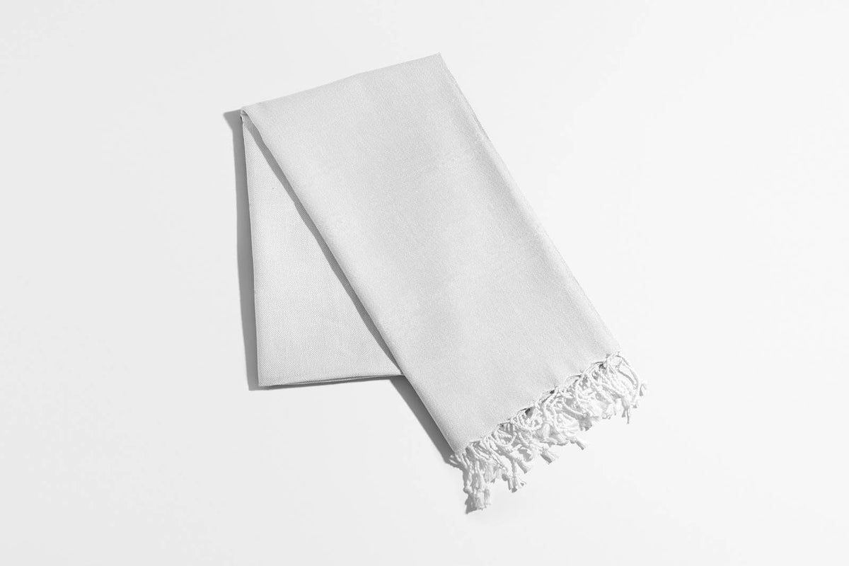 Blank white Turkish beach towel, 39x78 in, undyed base for tie-dye and sublimation | Kikoya