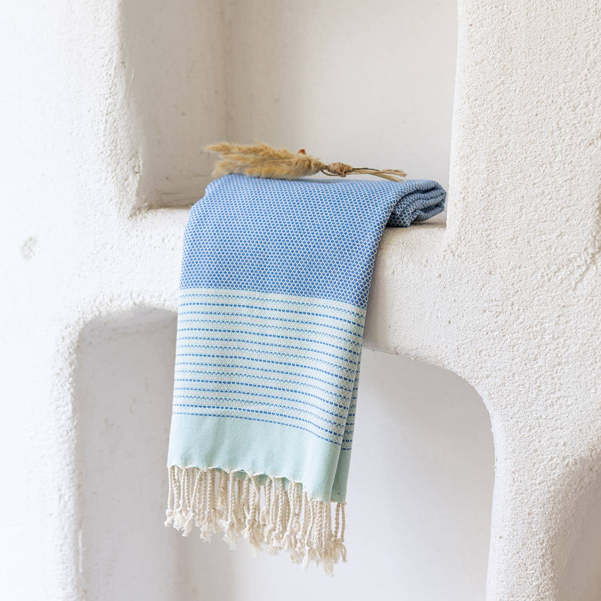 Imsa Turkish beach towel – Blue | Kikoya