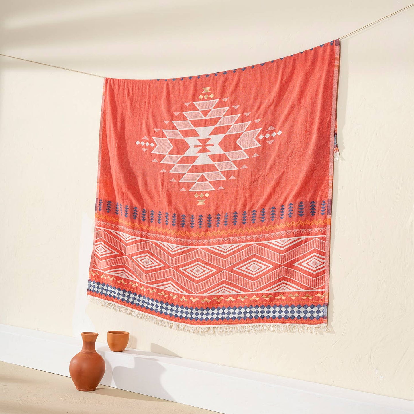 Cotton Throw Blanket Home Decor Farmhouse Cover