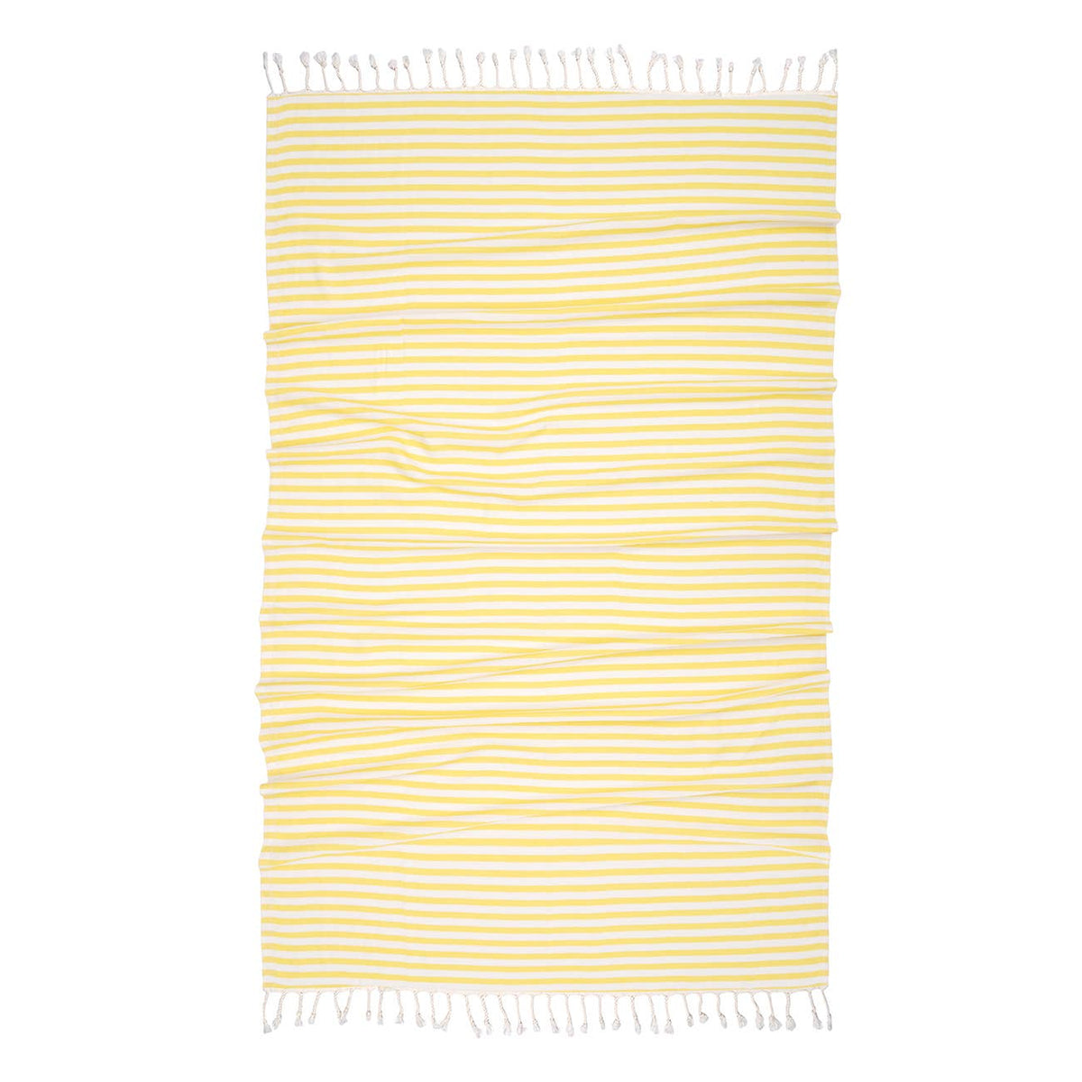 Kash Turkish beach towel in a flat-woven stripe, 33x66 in | Kikoya