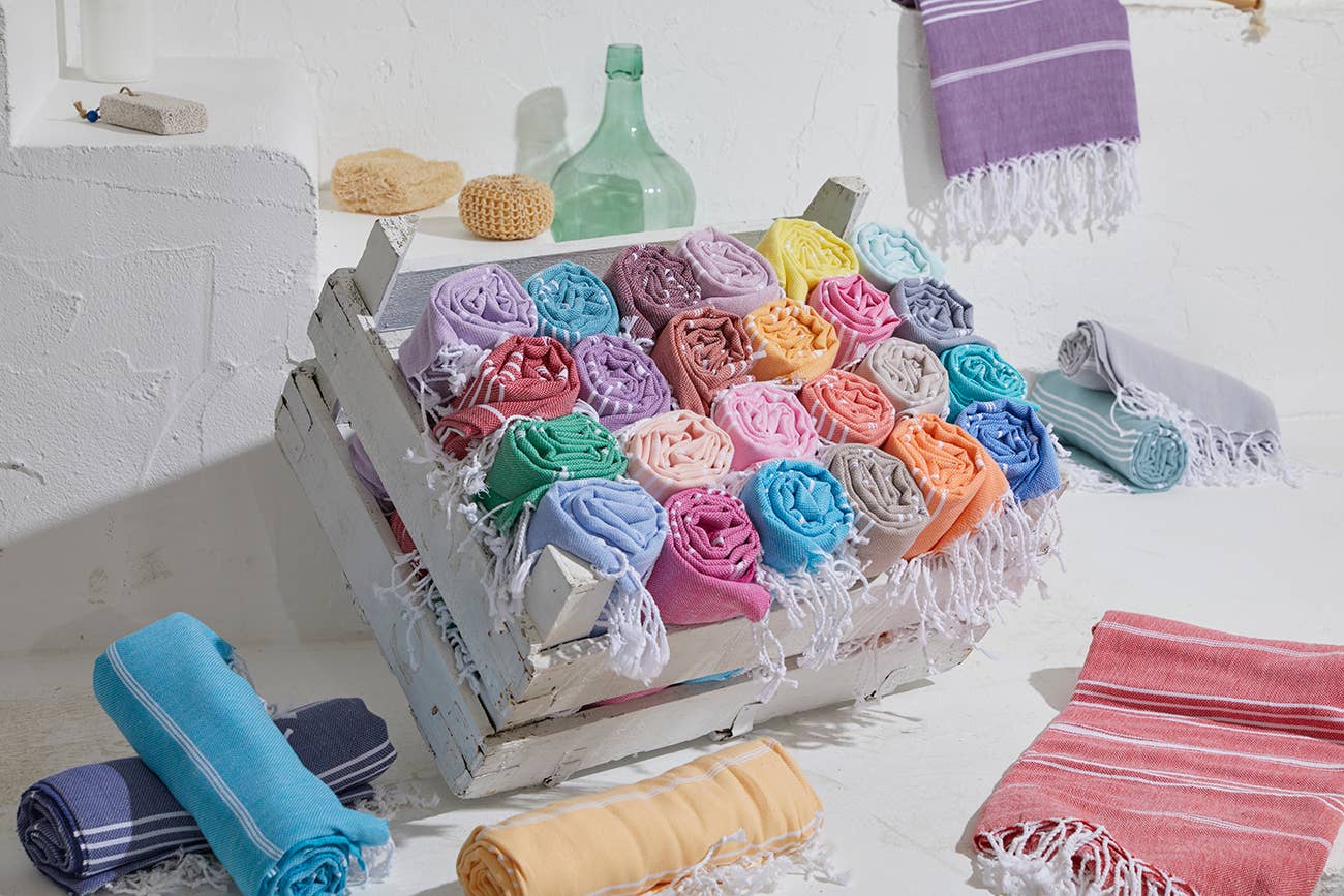 Colorful Turkish Beach Towels Hamam Peshtemal Sarong Pareo