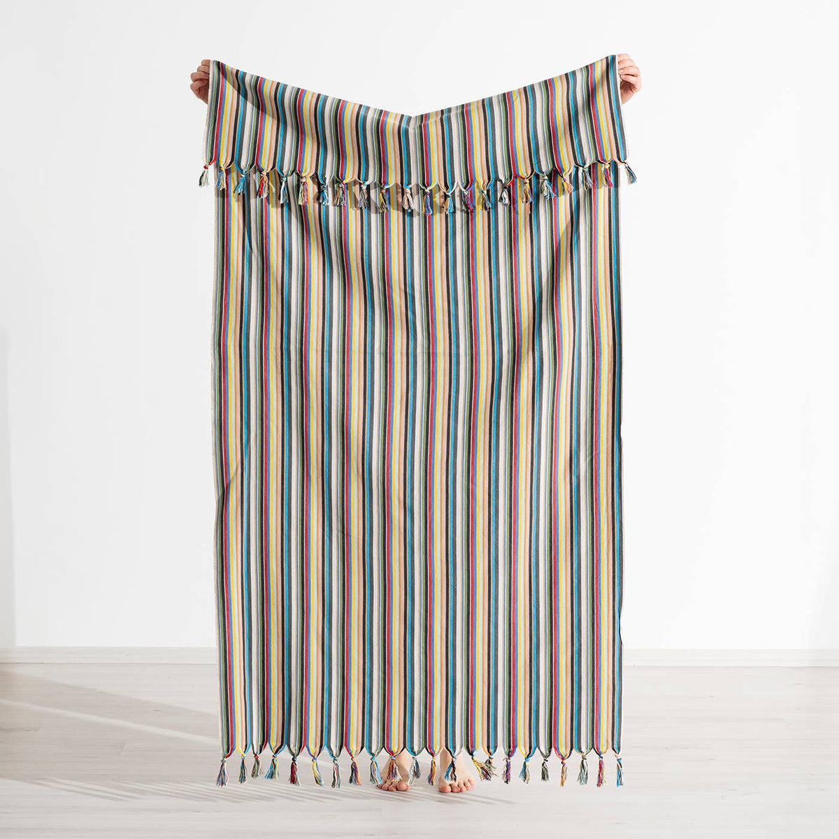 Hammam Turkish Peshtemal Towel – Multicolor Stripe, 100% Cotton