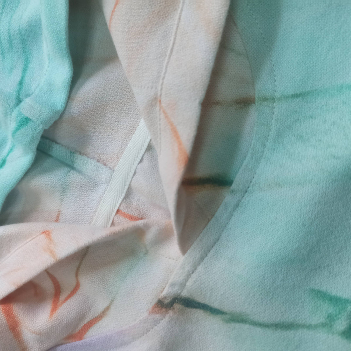 Tie-dye Kids Hooded Towel Poncho – Multicolor, alternate view | Kikoya