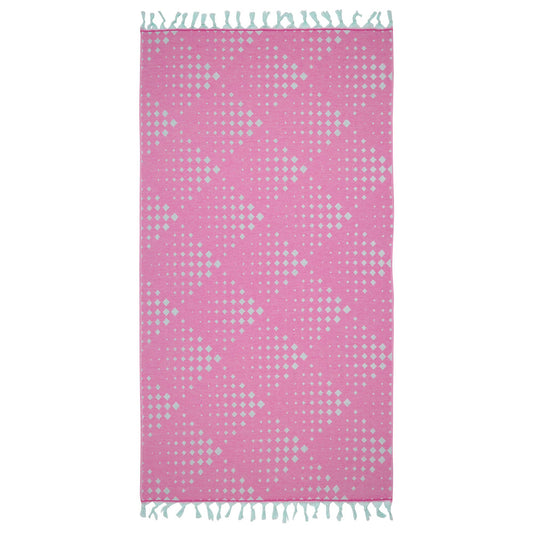 Gems Turkish Terry Towel – Jewel Jacquard, Fuchsia, 36x66 in