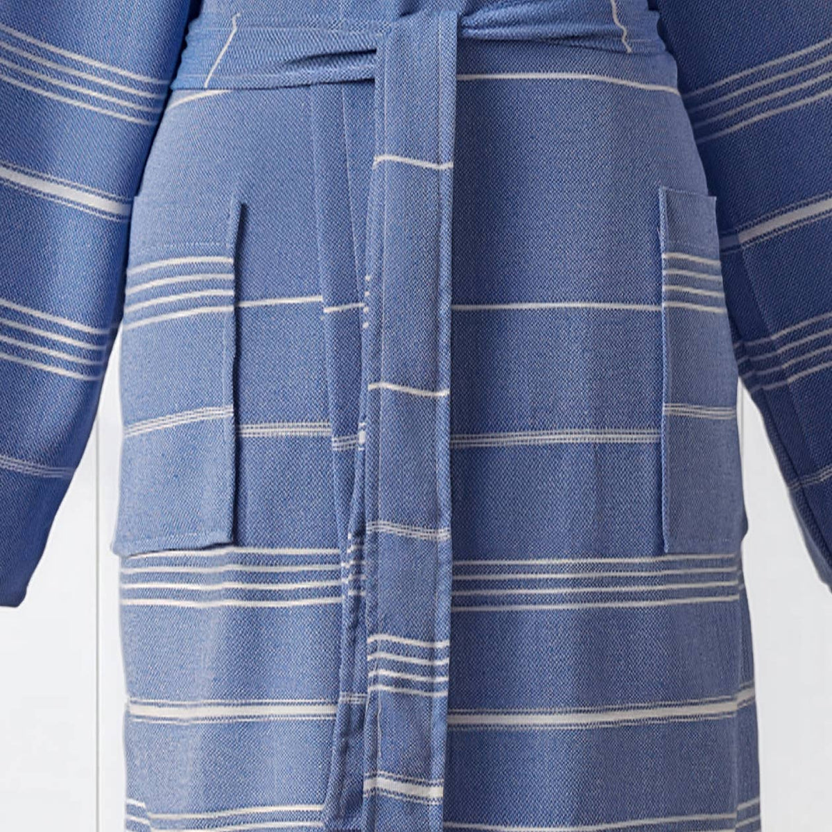 Sultan Turkish Cotton Hooded Bathrobe – Classic Stripe, 100% Cotton
