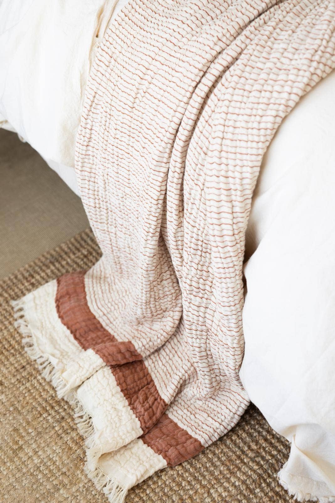 Modal muslin Turkish throw – 4-layer gauze, folded view | Kikoya