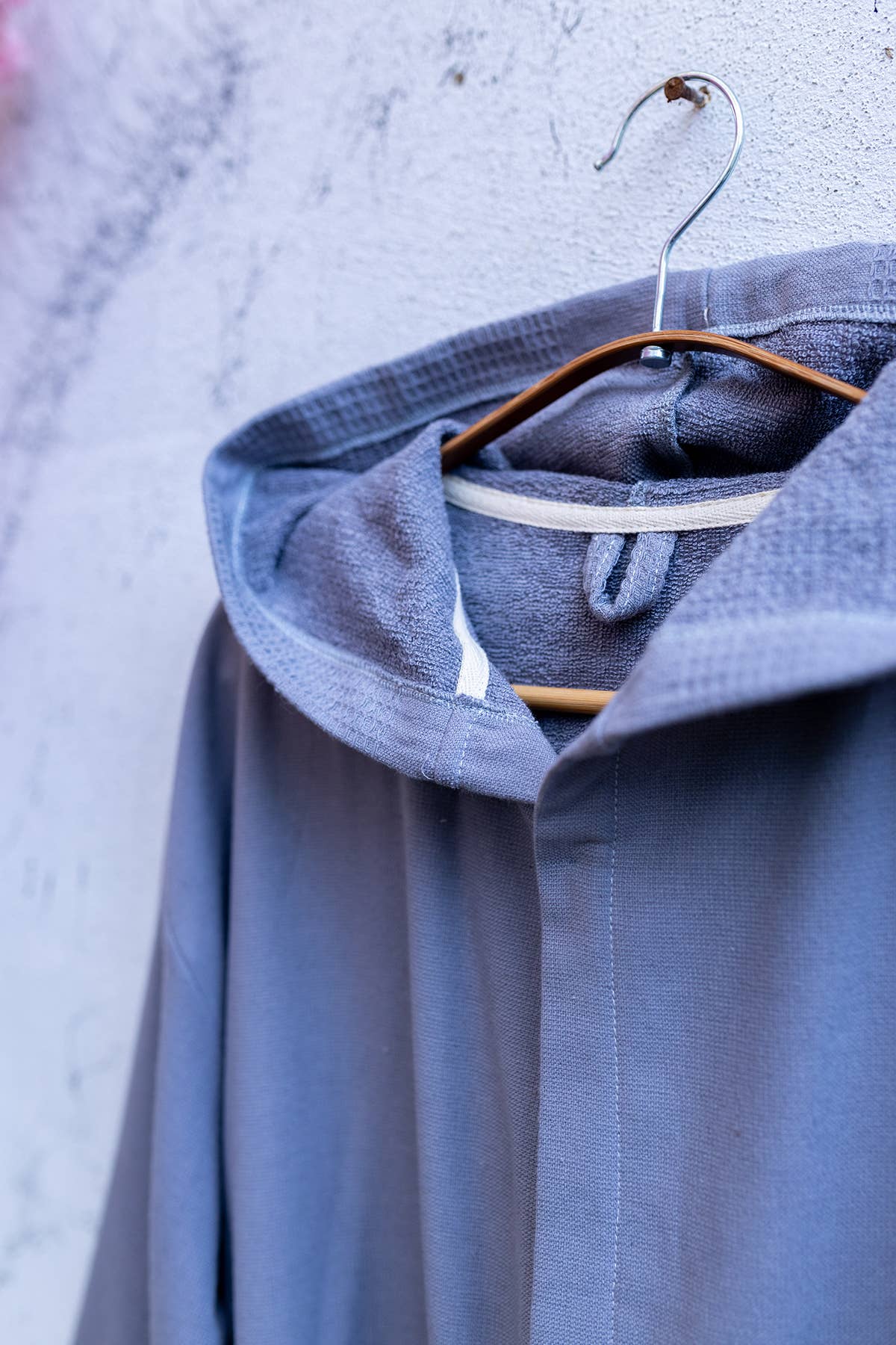 Arma terry-backed Turkish bathrobe, hooded and belted | Kikoya