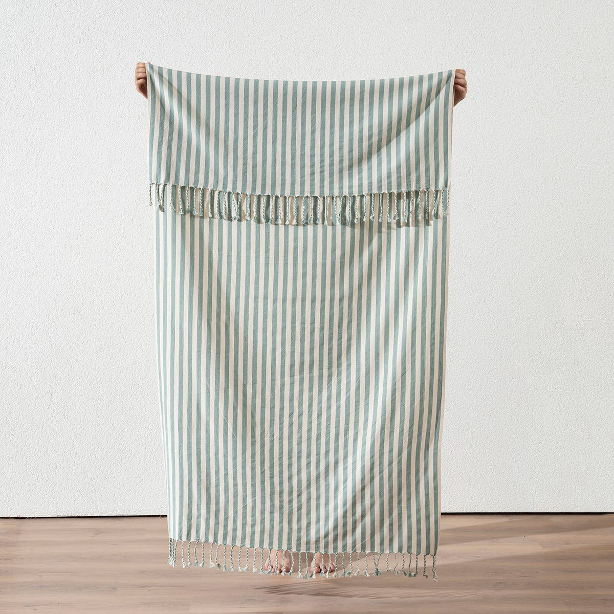 Zebra stripe Turkish beach towel, 33x66 in, flat-woven peshtemal in four colours | Kikoya