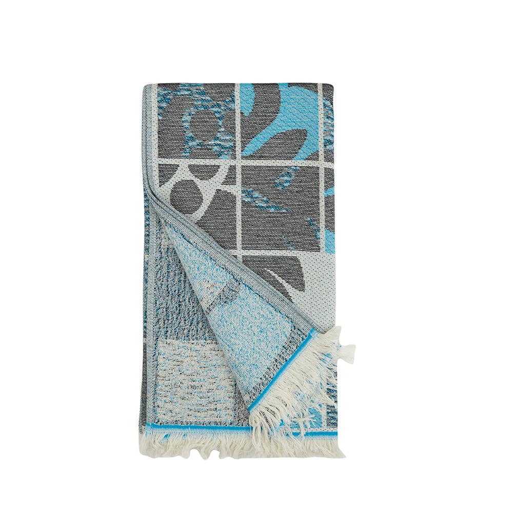 Blocks Turkish Towels 35x70in Terry-backing Beach Pool Bath