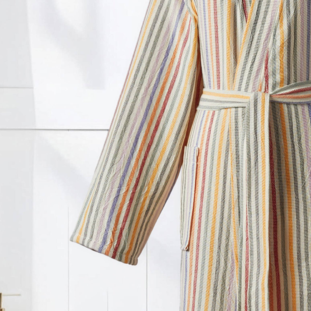 Antique Turkish kimono bathrobe – Sand Stripe | Kikoya